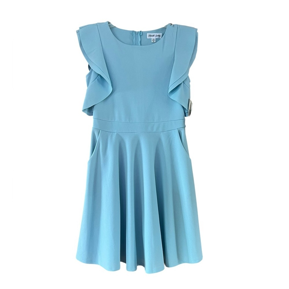 Emerald Sundae Light Blue Ruffle Dress Kids